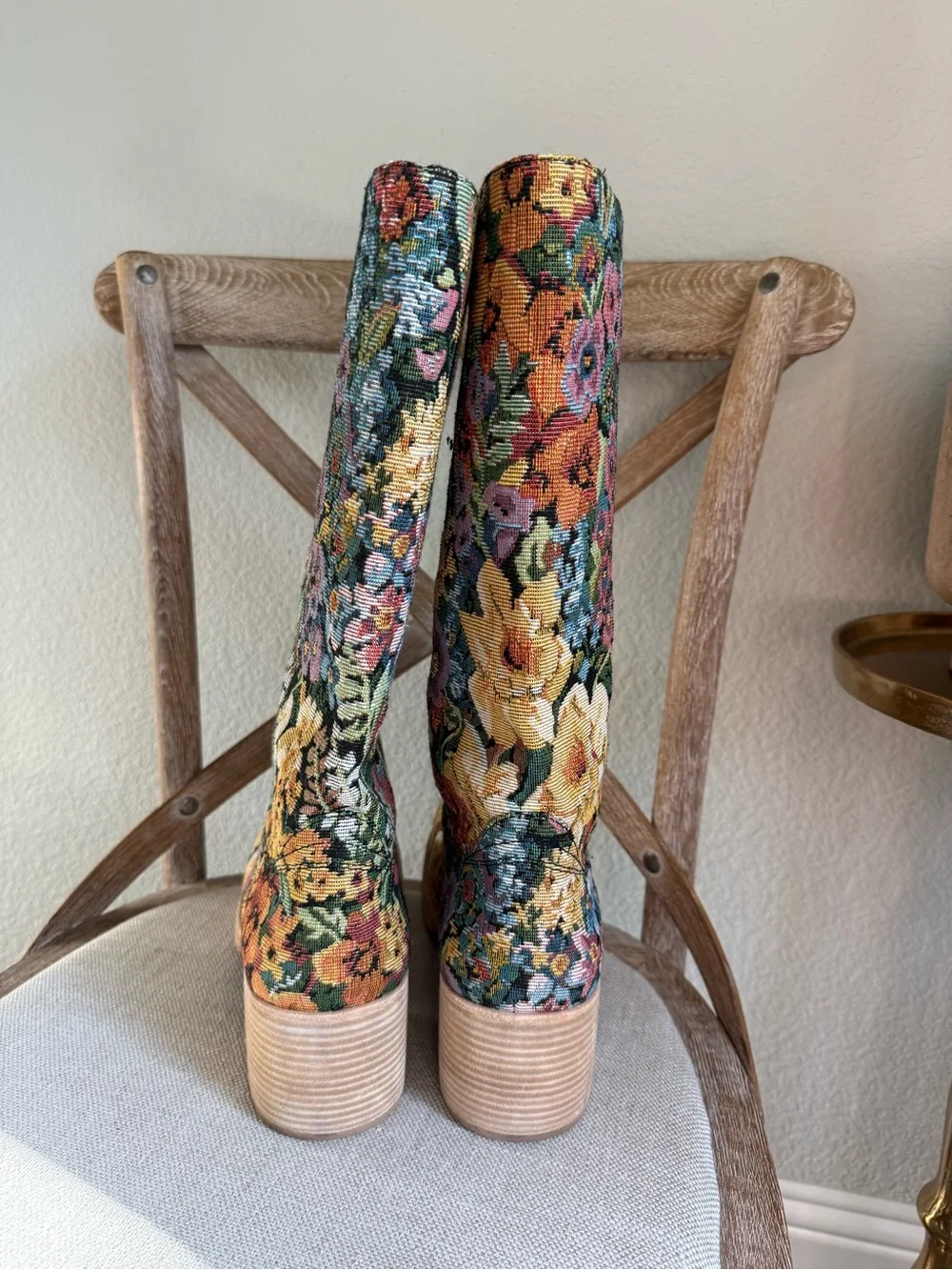 Jeffrey Campbell free people exclusive Whimsy Pull-On Boots olive tapestry